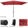 Pure Garden 10 Rectangular Patio Umbrella, Red 50-LG1274